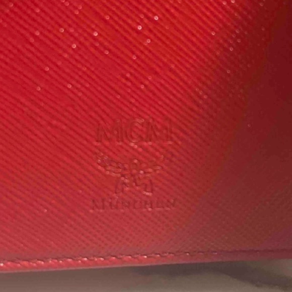 FINAL PRICE MCM Tri-Fold Red Leather Wallet - Picture 12 of 15